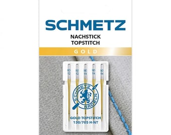 Schmetz Size 80/12 & 90/14 Gold Topstitch Machine Needle - 5 Needles per pack - 1864