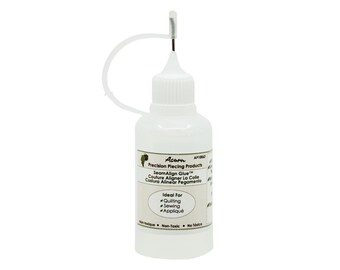 Acorn Seam Align Basting Glue - Water-Based Glue -  Acorn Precision Piecing Glue - 1 ounce Travel Size or 4 ounce Refill