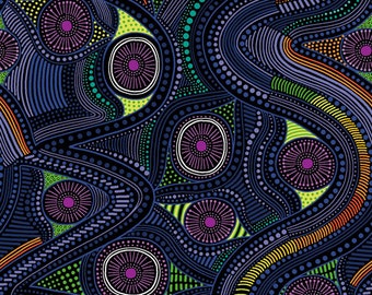 River Fabric - Walkabout II 120 14411 - River Sight - Priced by the half yard