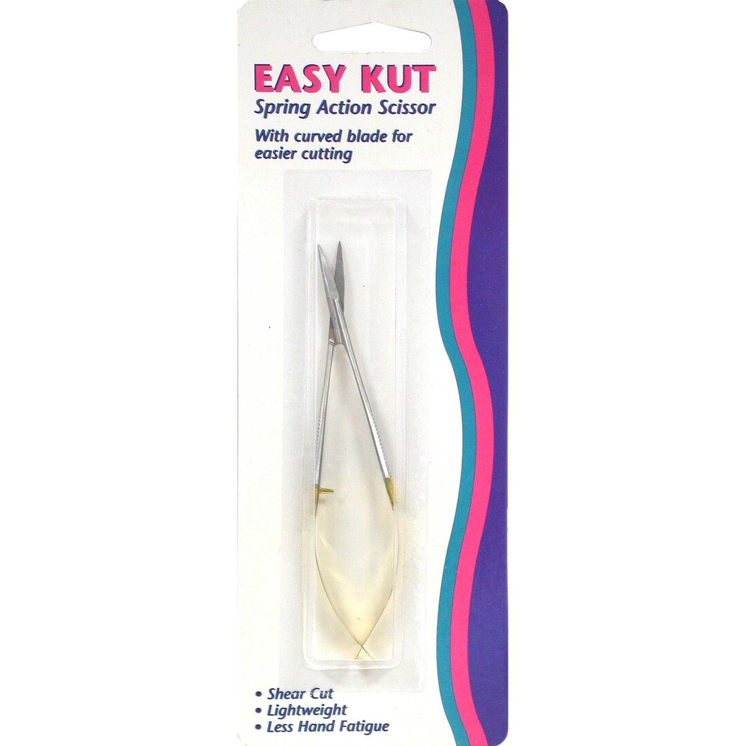 Easy Kut Spring Action Curved Blade Scissor - 3-1/2" - Sold by the Each ...