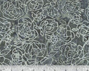 Anthology Boho Blooms - 735Q 13 - Dusky Peony batik - Laura Heine Collection - Priced by the Half Yard