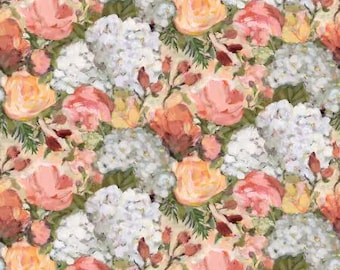 Hydrangea 81402 Pink - Springs Creative Designer Prints - Priced by the Half Yard