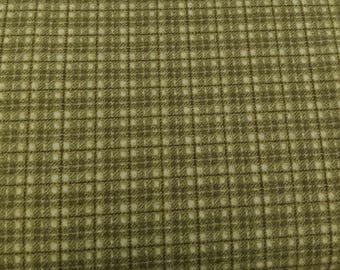 Plaid Flannel - Lt. Olive Green F18502 G3 - Woolies Flannel Faux Wool - Bonnie Sullivan for Maywood Studios - Priced by the 1/2 yard