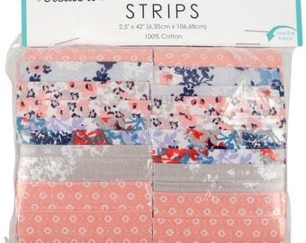 Create It Strip Set - Ditsy Floral - 20 Assorted Fabric Strips 2.5 inch x 42 inch