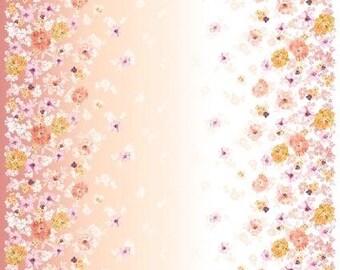 Painted Petal Double Border Ombre - PNB 5313  - Priced by the half yard