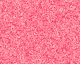 Strawberry Pink Solid Textured Fabric - Quilting Treasures QT Basics Color Blend - 23528 PR - Priced by the 1/2 yard