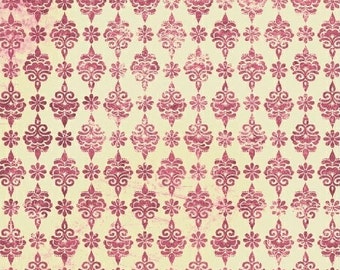 Pink Medallion Fabric - Urban Cosmos Medallions Prima for Windham Fabrics 33329 3 Pink & Cream - Priced by the YARD