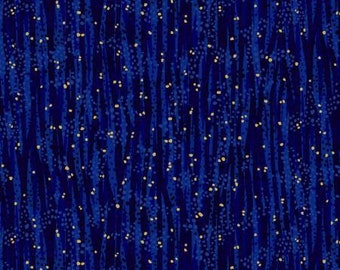 Windham Dewdrop Metallic Night Sky Dark Blue 2495M 15 - Whistler Studios - Priced by the half yard