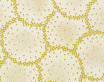 Autumn Fields Sunflower - Kaufman - SRK 21576 14 Natural & Metallic Gold - Priced by the half yard