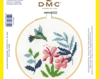 Hummingbird DMC Stitch Kit Collection - BK 1912L - Approximately 10" x 10" Finished - DIY Kit Project