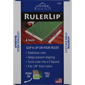 Ruler Lip by Cottage Mills - Ruler Extender - Ruler Stabilizer - Sold by the 2-pack