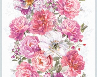 Wilmington Prints - Blush Garden - Lisa Audit - 17771 193 - Sold by the Panel - 24"x44"