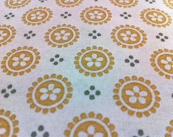 Golden Medallion Fabric - Full Sun II Flower Medallion by Willow Berry Lane for Maywood Studio 2121 WS - Priced by the 1/2 yard