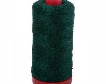 Aurifil 12wt Wool Thread - Wool Lana Acrylic/Wool Embroidery & Quilting Thread 12 wt - 50% wool - Forest Green 8891