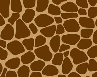 Animal Fabric - Zoe Giraffe Skin Print - 20258 280 Brown Susy Bee Fabric -  Price by the  1/2 yard
