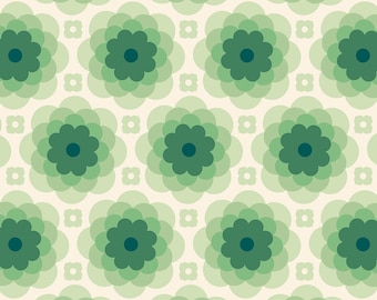 Shadow Flower - Taos Echo Bloom - Tucson Fabric - Florabelle  Joel Dewberry - Free Spirit PWJD151 Green - Priced by the1/2 yd