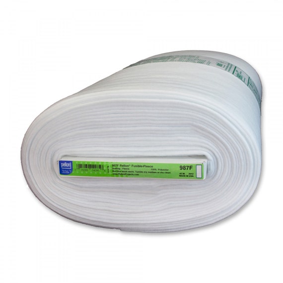 Fusible Fleece - Medium Weight - Pellon 987F Interfacing - 45-Inch Wide - White - Priced by the half yard