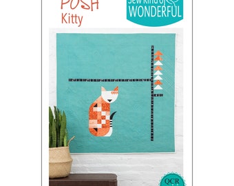 Posh Kitty Quilt Pattern featuring Quick Curve Rulers - Sew Kind of Wonderful By Jenny Pedigo # SKW 437 - Pattern Only