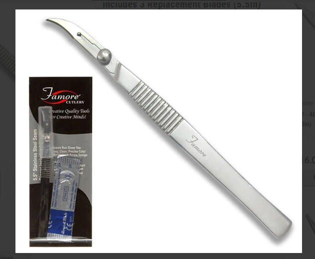 Large Deluxe Japanese Replacement Seam Ripper Blade in Chrome