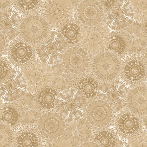 Starburst Fanfare 108 Inch Wide - HEG 2745W 34 - Henry Glass Color Principle - Wideback - 3-Yard Bundle  - Beige Tan