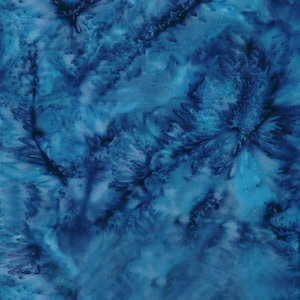 Hoffman Bali 1895 317 Macaw Blue  Batik - Priced by the Half Yard