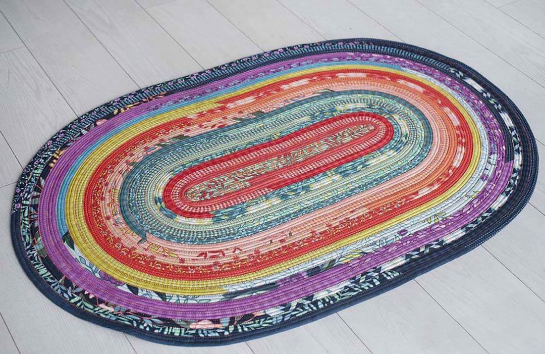 Jelly Roll Rug Pattern Choose Square, Rounded, or Colossal Rona Lambson DIY Project Pattern Only