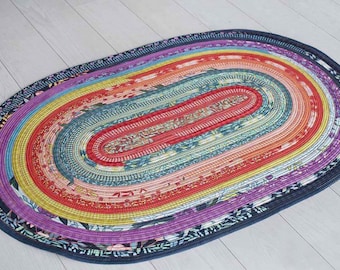 Jelly Roll Rug Pattern - Choose Square, Rounded, or Colossal - Rona Lambson -  DIY Project - Pattern only