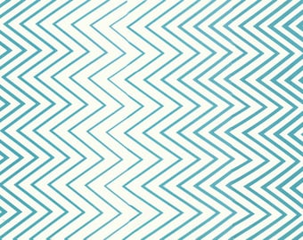 Chevron Fabric - Simply Style Ombre by V & Co for Moda Fabrics 10813 18 Aquatic Blue - Priced by the 1/2 yard