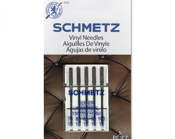 Schmetz Non-Stick Vinyl Machine Sewing Needles - Sizes 70/10, (2) 80/12, 90/14 and 100/16 - 5 pack