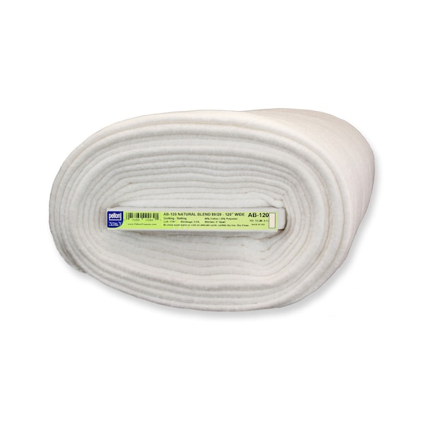 Cotton Poly Batting - Pellon Natural Blend - 80/20 cotton/poly EB 120 Natural - 120 inch wide