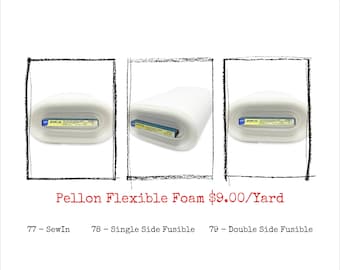 Pellon FF77, FF78, FF79 - Flex Foam Craft & Home Decor Stabilizer - One Yard, 20-Inch Wide - Sew-In or Fusible Option