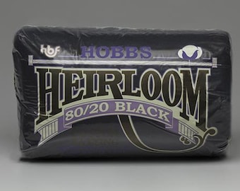 Hobbs Heirloom Batting - Black Batting - Cotton/Poly 80/20 - Queen Size 90"x108" - Mid loft