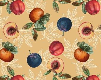 Fresh Fruit Toss Fabric - Potpourri of Novelty - DATDX-3157-4C-2 - David Textiles Four Seasons -  Priced by the half yard