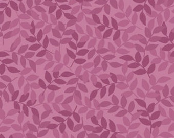 Harmony Blender Fabric - Leaf Fabric by Quilting Treasures 24777 VM Violet Purple  - Priced by the 1/2 yard