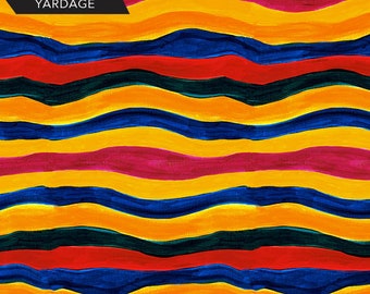Hello Gorgeous - Wavy Rainbow - Stephanie Brandenburg Frond Design Studios - Northcott Fabrics - 40035-63 - Priced by 1/2 yard