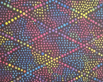 Dotted Black Rainbow Fabric - 39144 954 Batik Effect - Wilmington  Essential Basics - Priced by the half yard