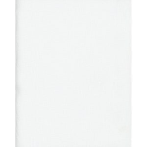 May include: A close-up of a white, textured fabric. The fabric has a subtle grid pattern, creating a slightly rough surface. The color is a bright, clean white, suitable for various craft projects or backgrounds.