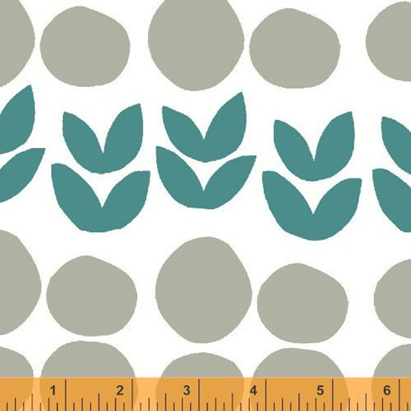 Bella's Cal Fabric by Lotta Jansdotter for Windham Fabrics 35214 7 Teal