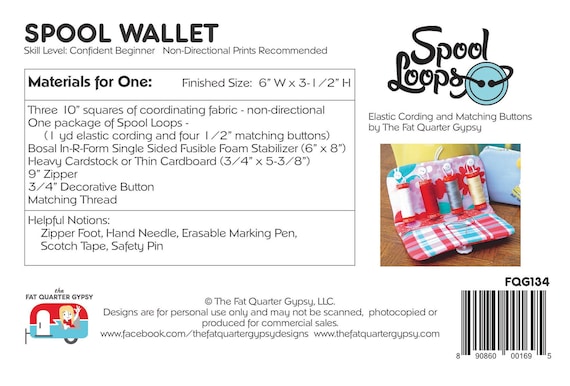 Spool Wallet, Thread Packet, Thread Carrier, Thread Holder FQG134 DIY  Project 