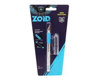ZOID Art Knife - Replaceable Blade Option - Blue & Silver - sold by the each