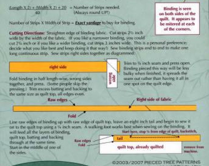 Ultimate Binding Guide - Pieced Tree Patterns by Shelley Robson, CARD02 ...