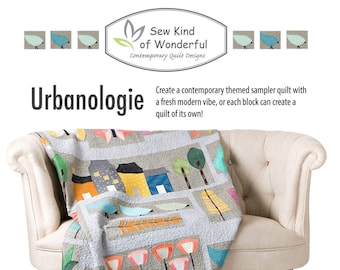 Urbanologie Quilt Sampler Pattern featuring Quick Curve Mini Ruler - Sew Kind of Wonderful By Jenny Pedigo # SKW 419 - Pattern Only
