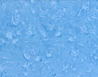 Solid Batik Fabric - Wilmington Rock Candy Batik - Washed Solid -  2678 400 Sky Blue - Priced by the half yard