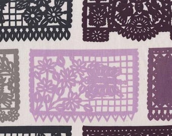 Lace Print Cotton Fabric - From Seedling by Thomas Paul for Michael Miller  Fabrics DC 6840 Plum - Priced by the 24-Inch Repeat panel