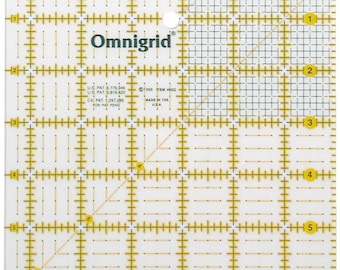 Omnigrid Square Ruler - OMNR65G Acrylic 6.5 inch square