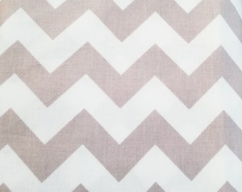 Chevron Fabric - C320 40 Taupe Gray white  Medium Chevron Fabric by Riley Blake Designs - Priced by the 1/2 yard