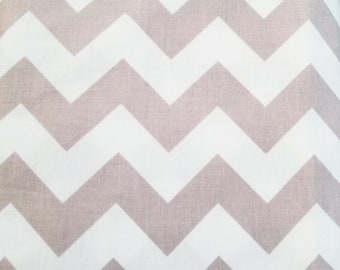 Chevron Fabric - Gray Taupe  Medium Chevron Fabric by Riley Blake Designs C320 40 Taupe Gray white - Priced by the 1/2 yard