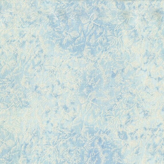 Fairy Frost Blue Fabric Glimmer Metallic Fabric Michael 