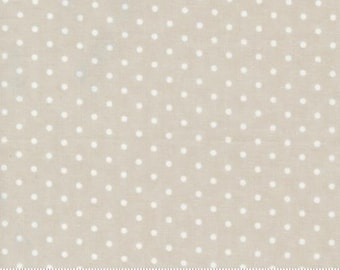 3 Sisters Favorite Vintage 44365 14 Silver (Taupe cream) - Perfect Dot - Moda Fabrics - Priced by the half yard