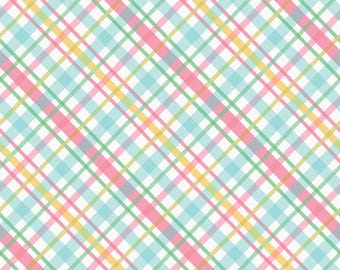 Flamingal Pals Happy Plaid Multi 14307 99 - Andi Metz for Benartex - Priced by the 1/2 yard